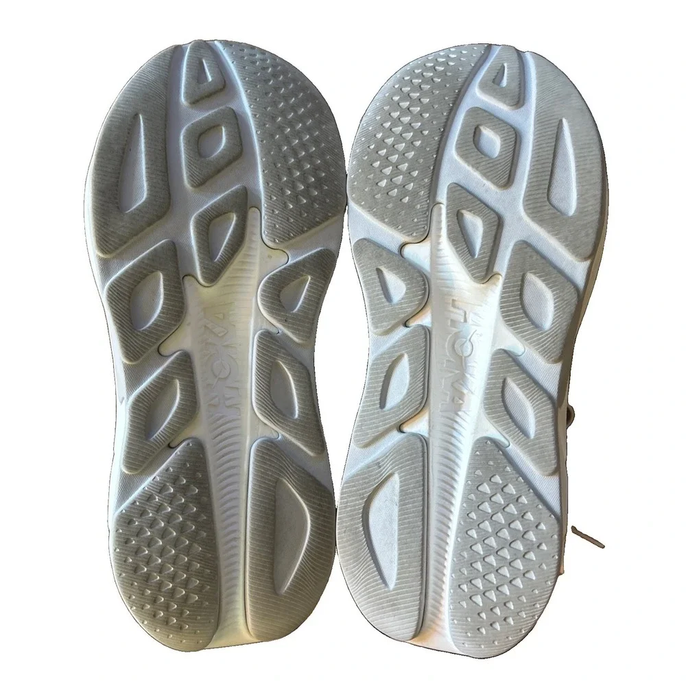 Men's Hoka One One Rincon 4 Light Grey Walking Running Shoes Size 10 Wide 2E
